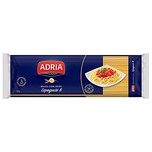 Macarrão De Sêmola Com Ovos Espaguete 8 Adria Pacote 500g