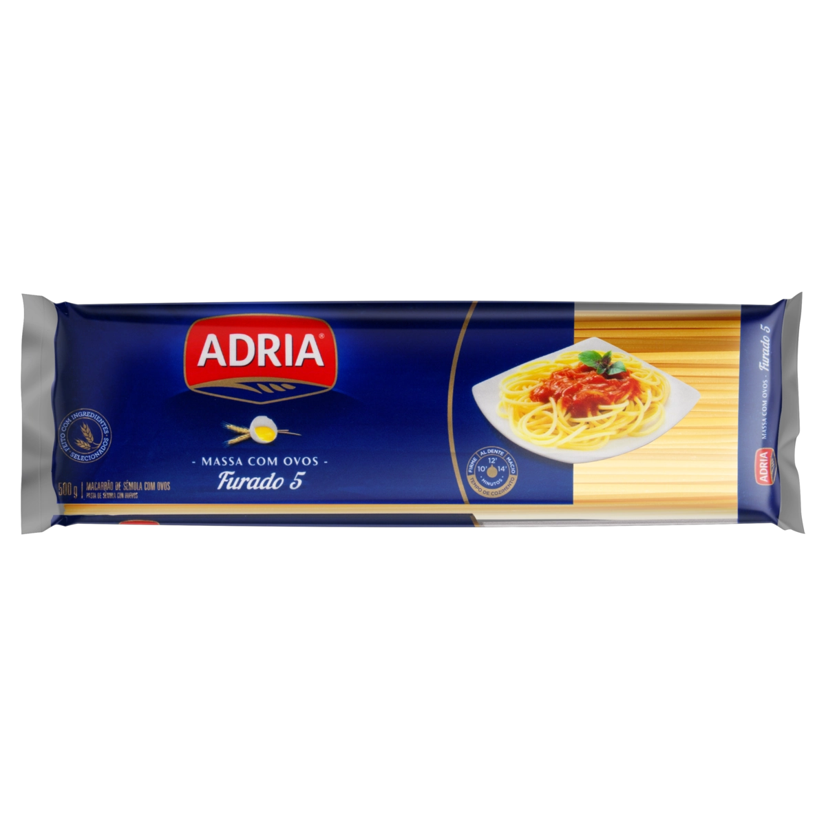 Macarrão De Sêmola Com Ovos Furado 5 Adria Pacote 500g