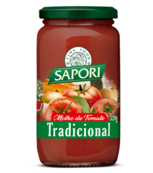 Molho Sapori 320gr Tomate Tradic