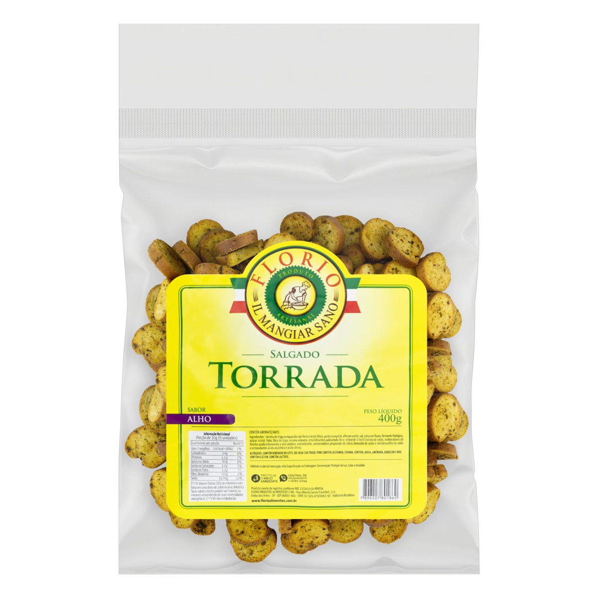 Torrada Alho Florio Pacote 400g