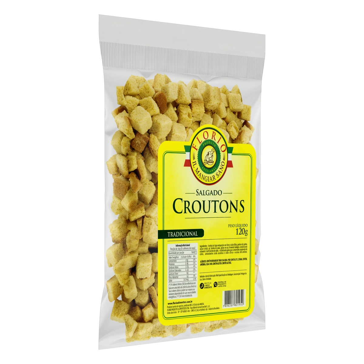 Croutons Tradicional Florio Pacote 120g