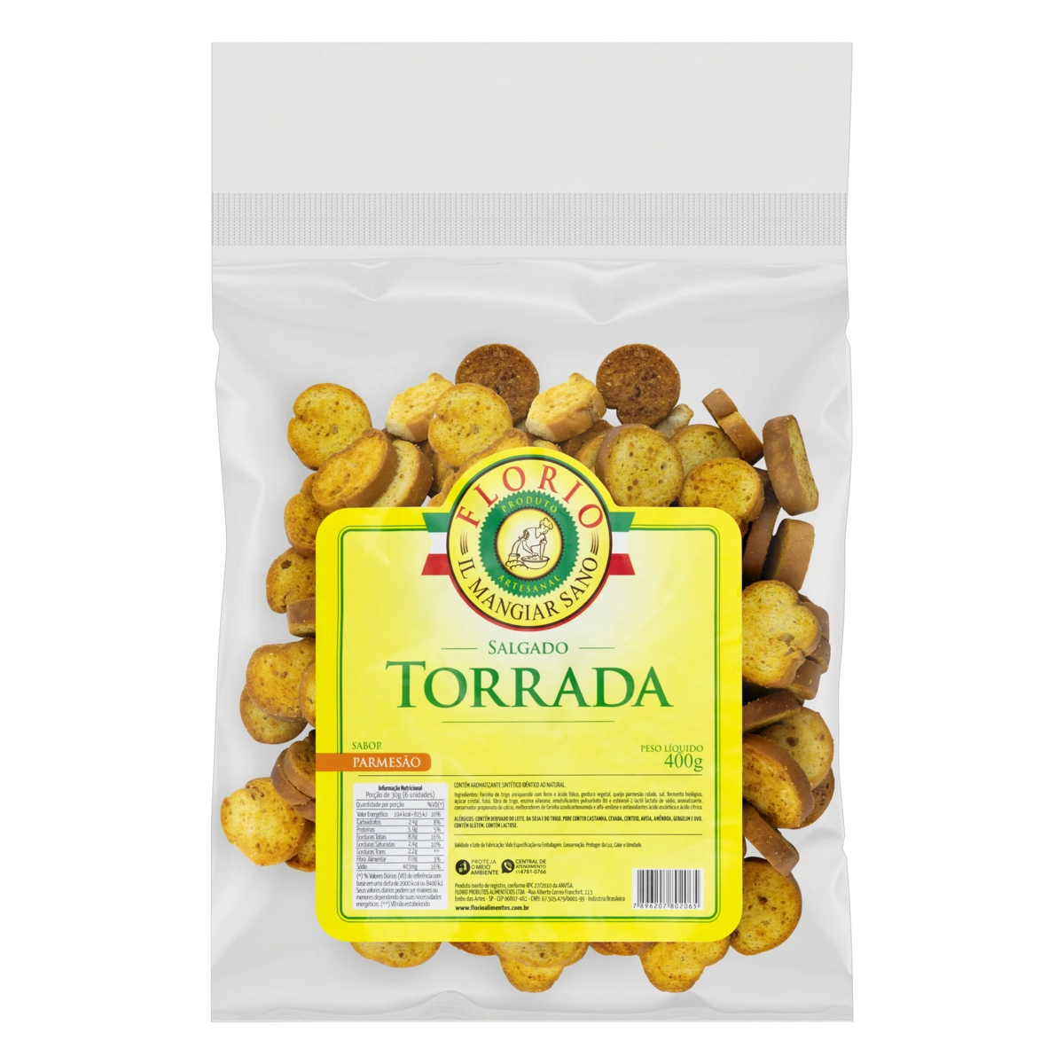 Torrada Parmesão Florio Pacote 400g
