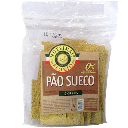 Pão Sueco Integral Multigrãos Florio Pacote 180g