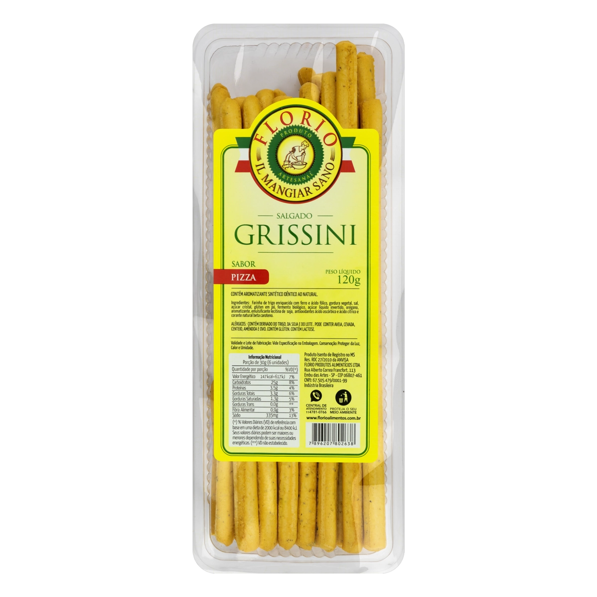 Grissini Pizza Florio Pacote 120g