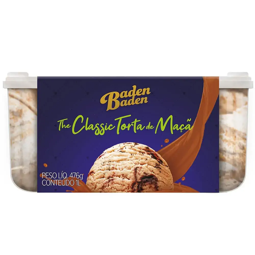 Sorvete The Classic Torta De Maçã Baden Baden Pote 1l