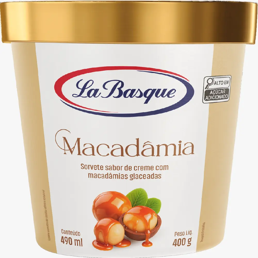 Sorvete La Basque 490ml Macadamia Glaceada