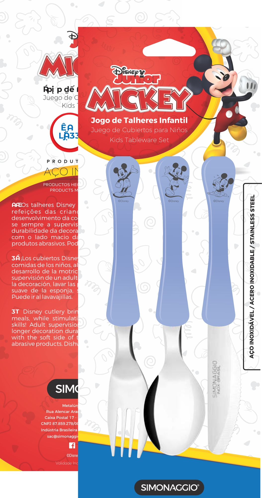 Kit Talher Mickey 3pcs Blister 4031039074251 Simonaggio