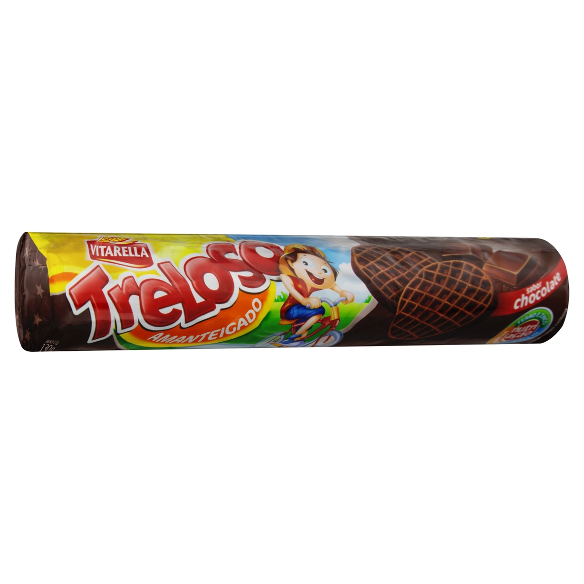 Biscoito Amanteigado Chocolate Vitarella Treloso Pacote 130g
