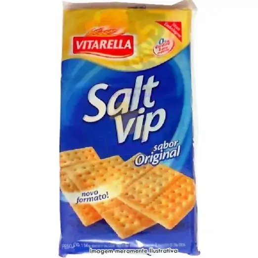 Pack Biscoito Original Vitarella Saltvip Pacote 156g 6 Unidades