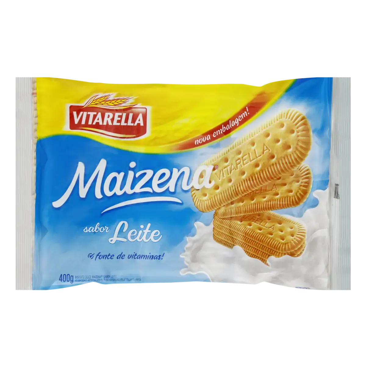Biscoito Maizena Leite Vitarella Pacote 400g
