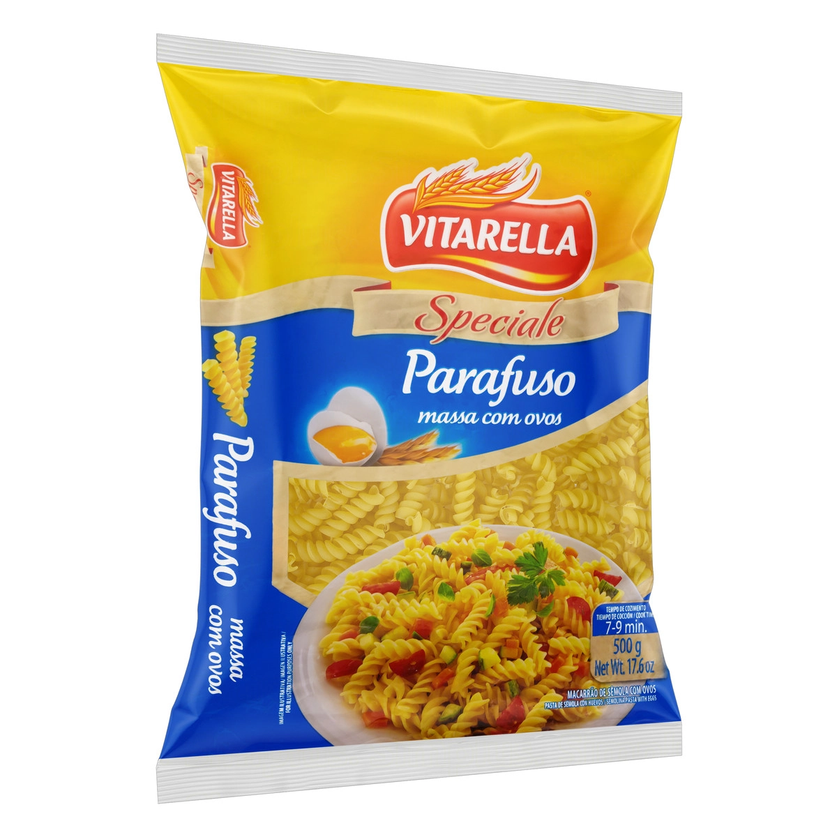 Macarrão De Sêmola Com Ovos Parafuso Vitarella Speciale Pacote 500g