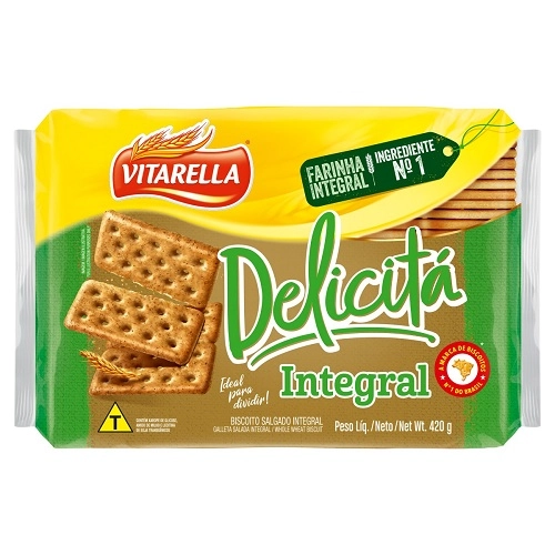 Biscoito Integral Vitarella Delicitá Pacote 420g