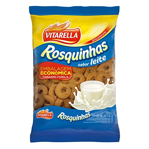 Biscoito Rosquinha Leite Vitarella Pacote 700g Embalagem Econômica