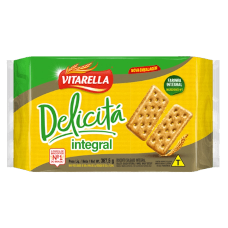 Biscoito Integral Vitarella Delicitá Pacote 367,5g