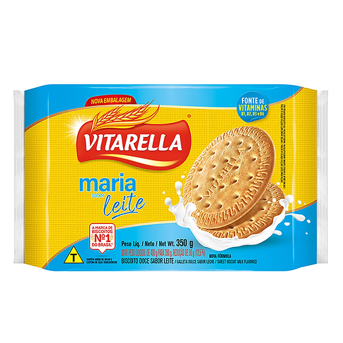 Biscoito Maria Leite Vitarella Pacote 350g