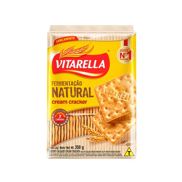 Biscoito Cream Cracker Amanteigado Vitarella Pacote 350g