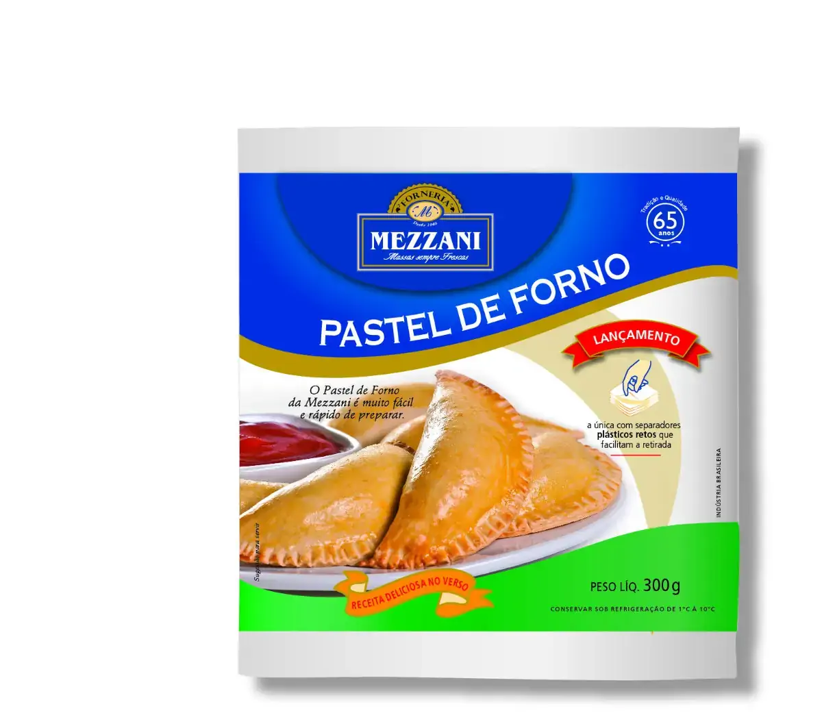 Massa Para Pastel De Forno Mezzani Pacote 300g