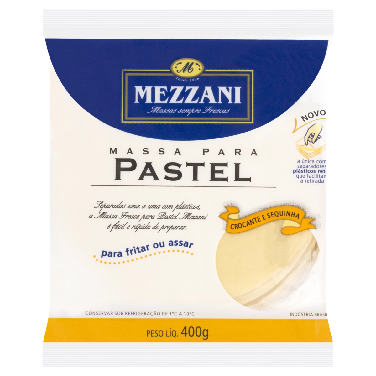 Massa Para Pastel Mezzani Pacote 400g