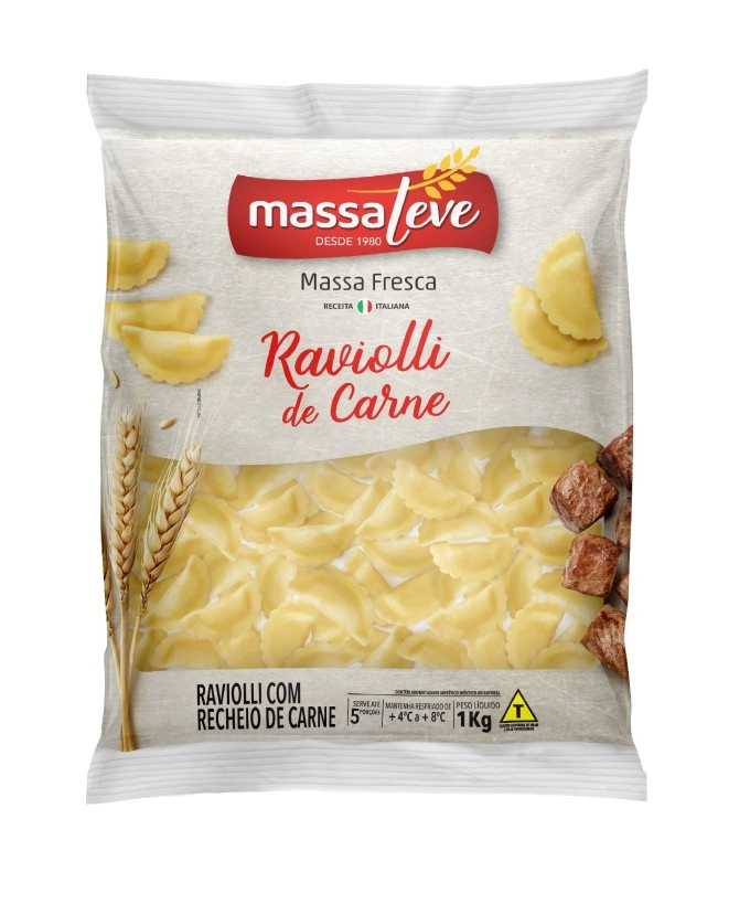 Ravióli Recheio Carne Mezzani Pacote 1kg