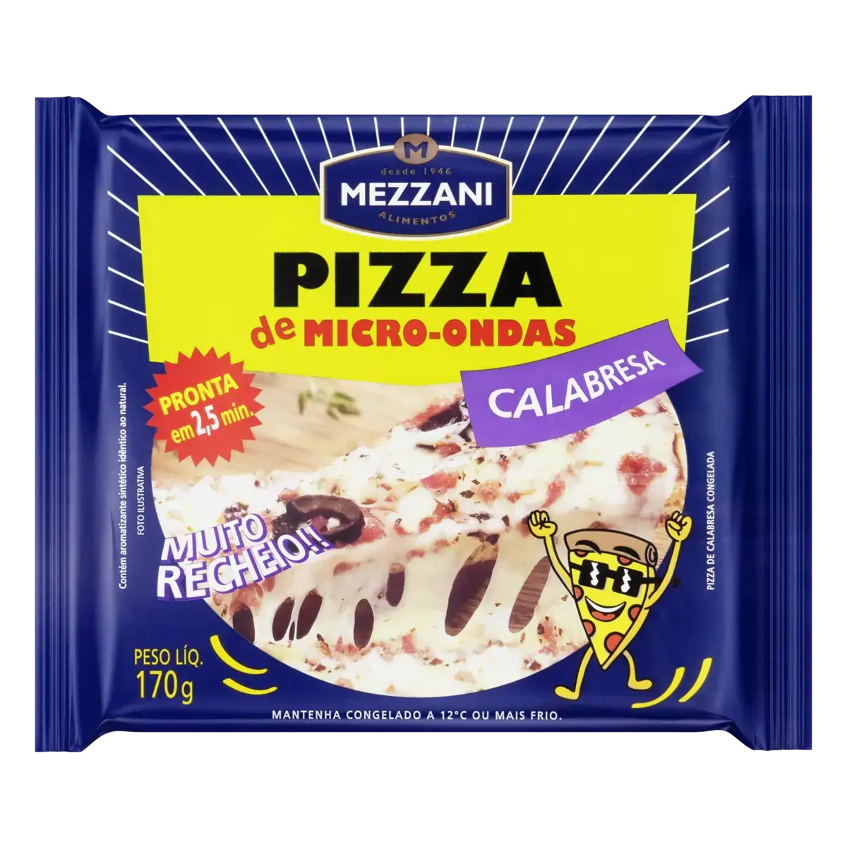 Pizza Para Micro Ondas Calabresa Mezzani Pacote 170g
