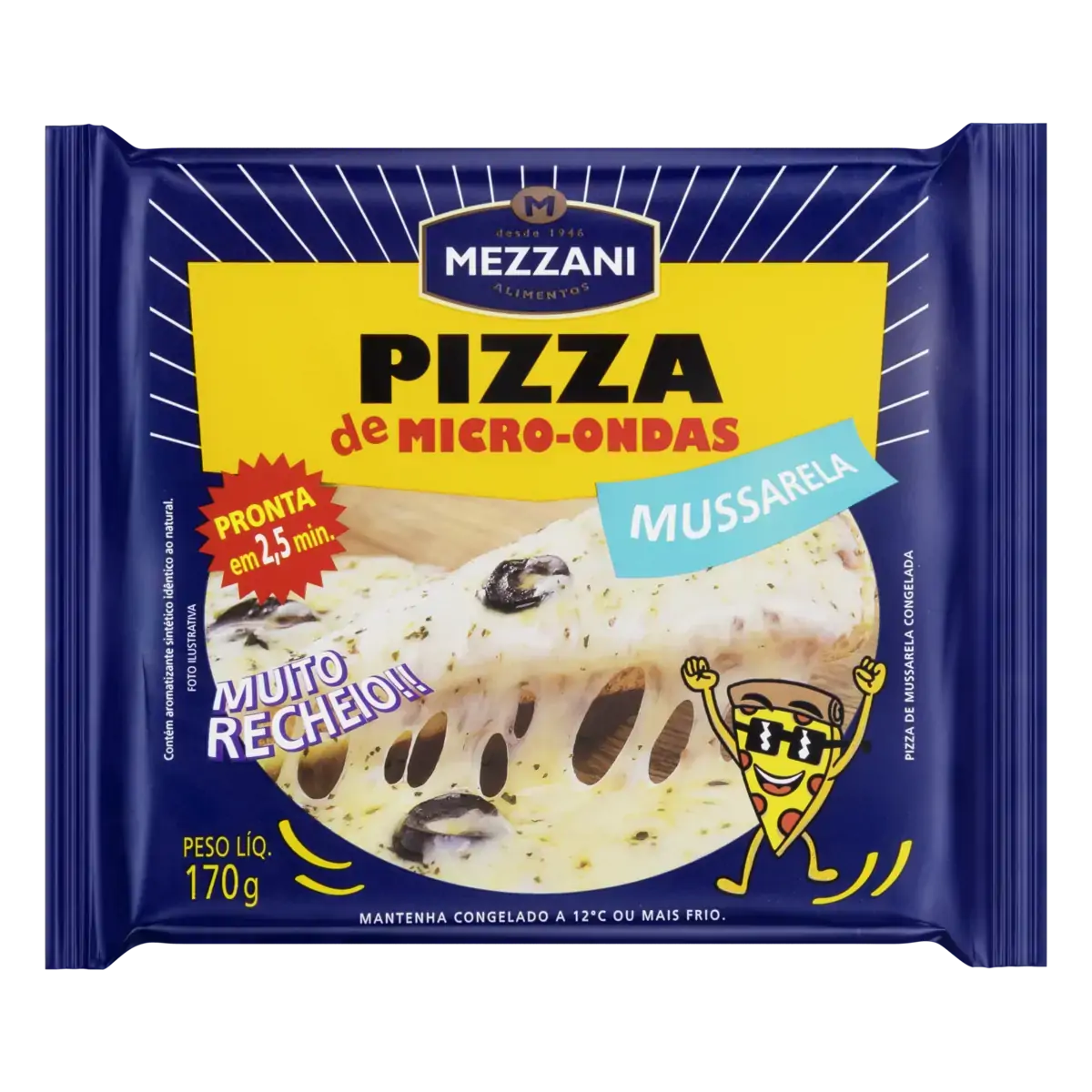 Pizza Para Micro Ondas Mussarela Mezzani Pacote 170g