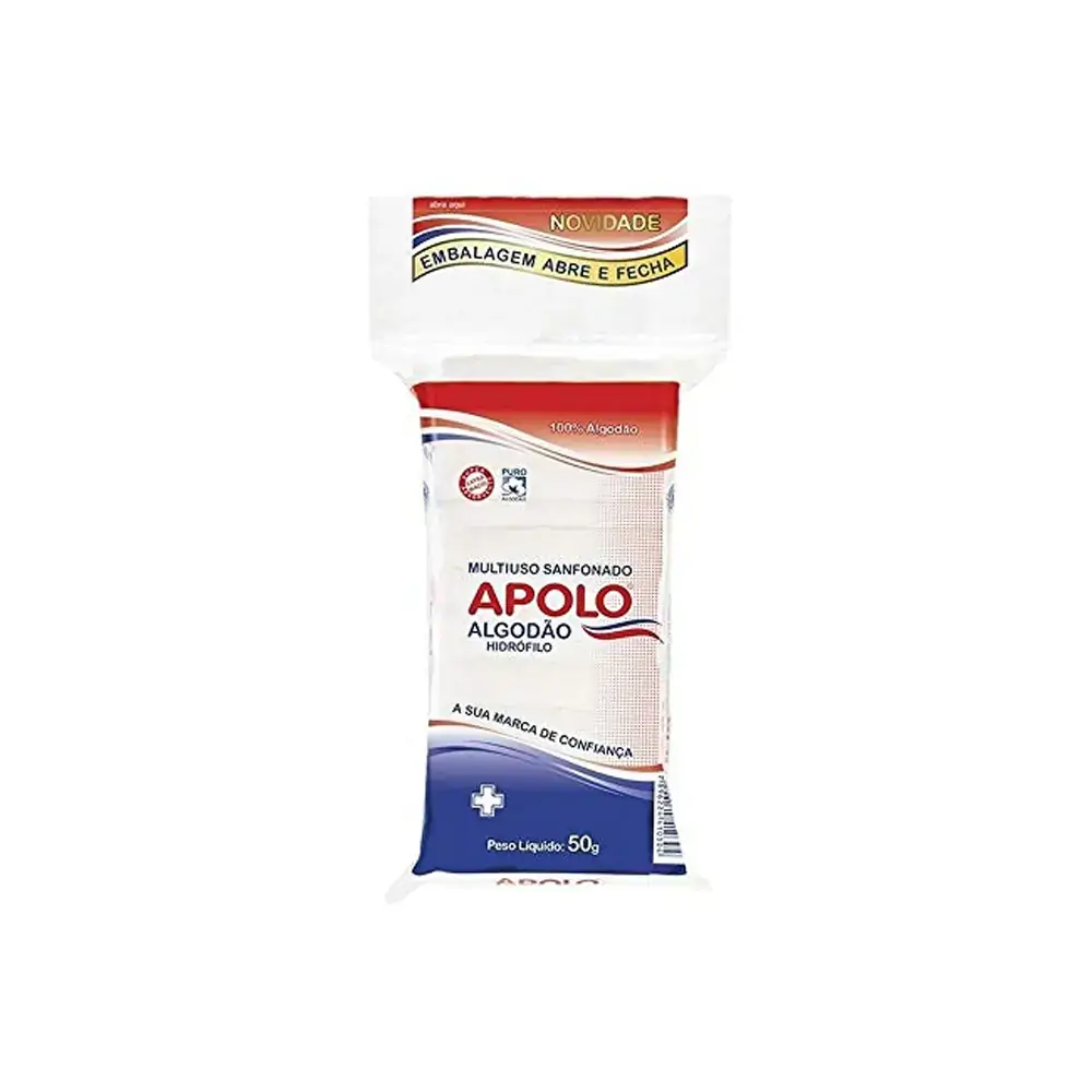 Algodão Quadrado Apolo 50g Multi Uso Unit
