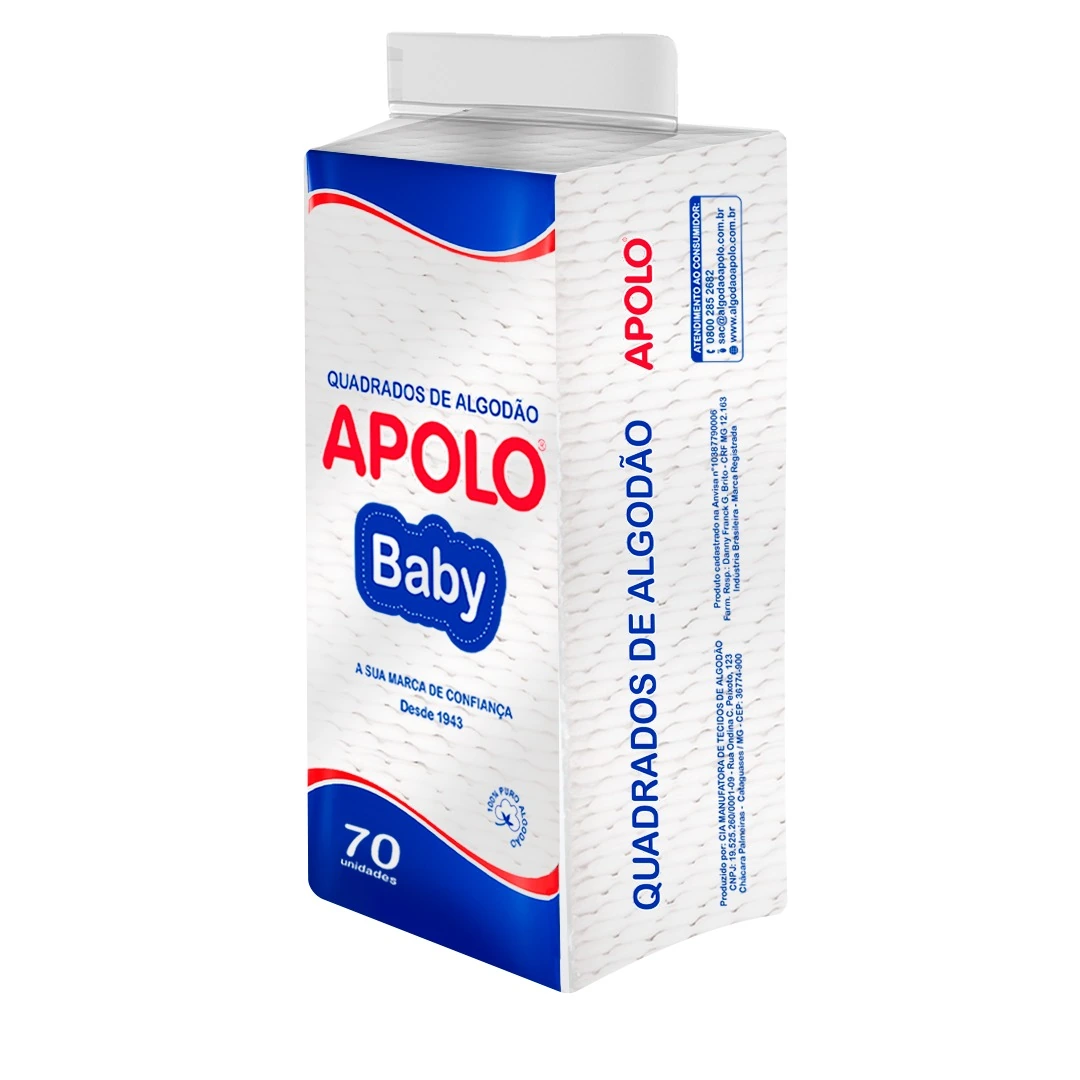 Algodao Baby Apolo 70gr Quadrado C/ Zip Lock