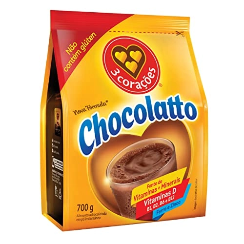 Achocolatado Pó 3 Corações Chocolatto Pacote 700g
