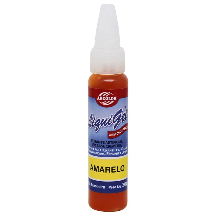 Corante Arcolor Liquigel Amarelo 30g
