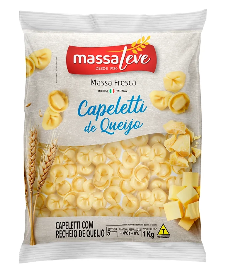 Capeletti Queijo Massa Leve Pacote 1kg