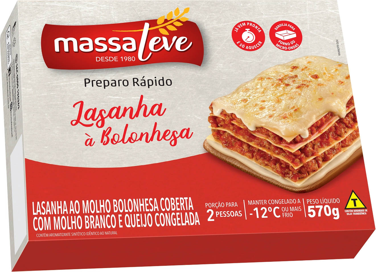 Lasanha Massaleve 600gr Bolonhesa