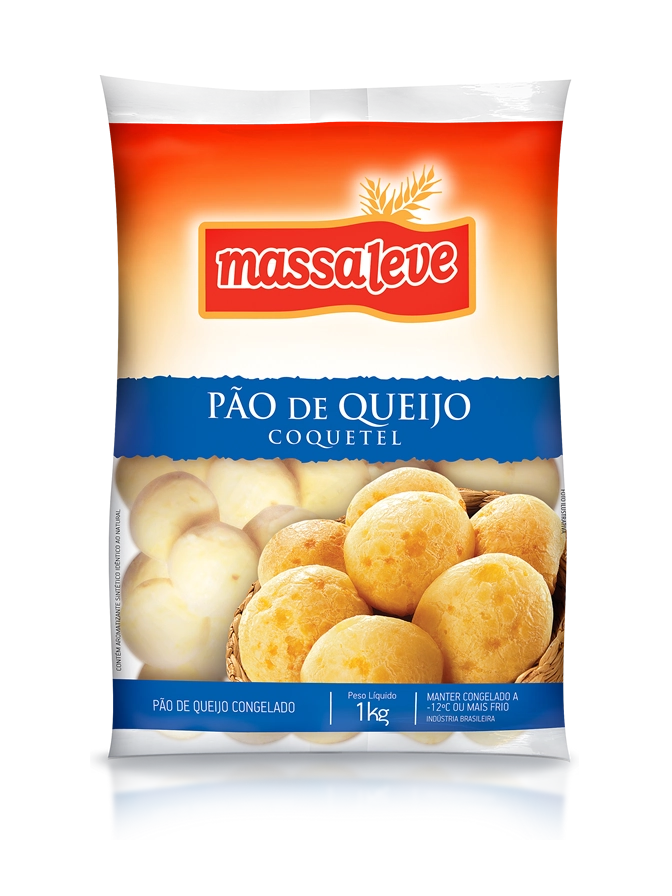 Pao De Queijo Massa Leve 1kg Coquetel