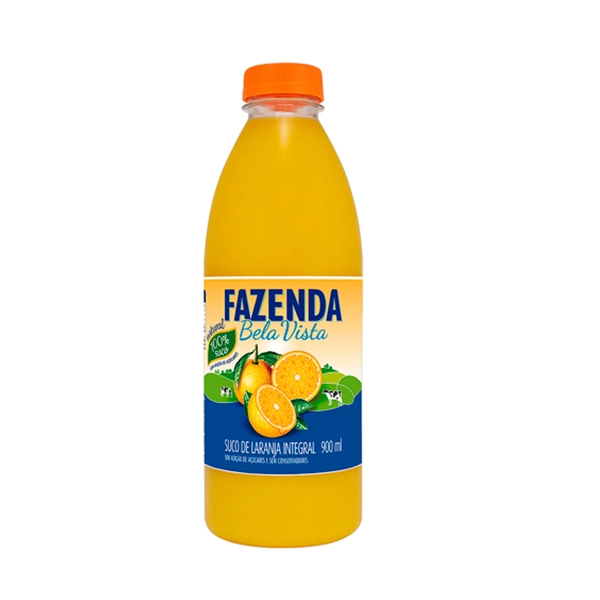 Suco Integral Laranja Fazenda Bela Vista Garrafa 900ml