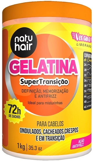 Gelatina Cap Natu Hair Sos Super Transicao 1kg