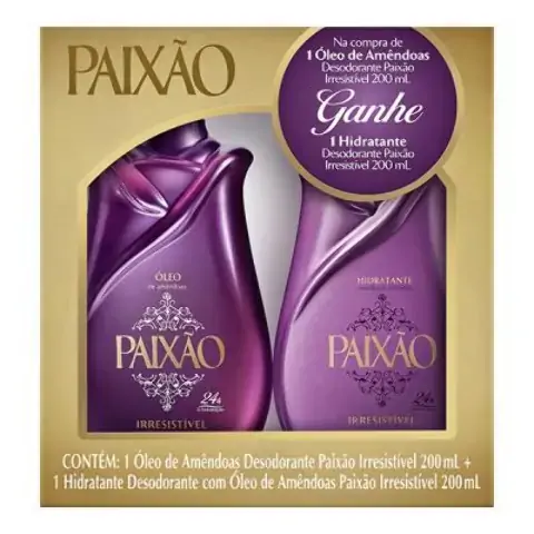 Kit Oleo Paixao 200ml Hid Paixao Irresistivel