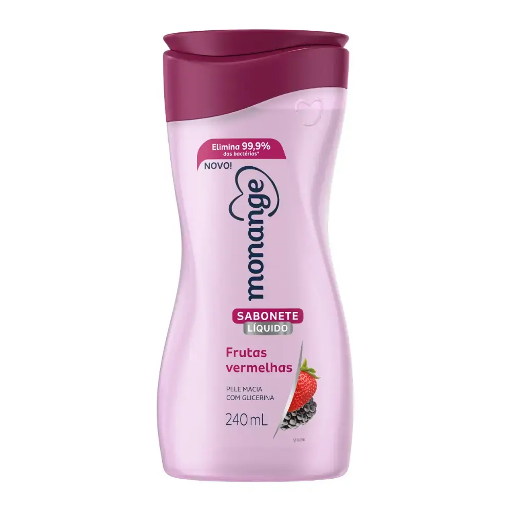 Sabonete Líquido Frutas Vermelhas Monange Frasco 240ml