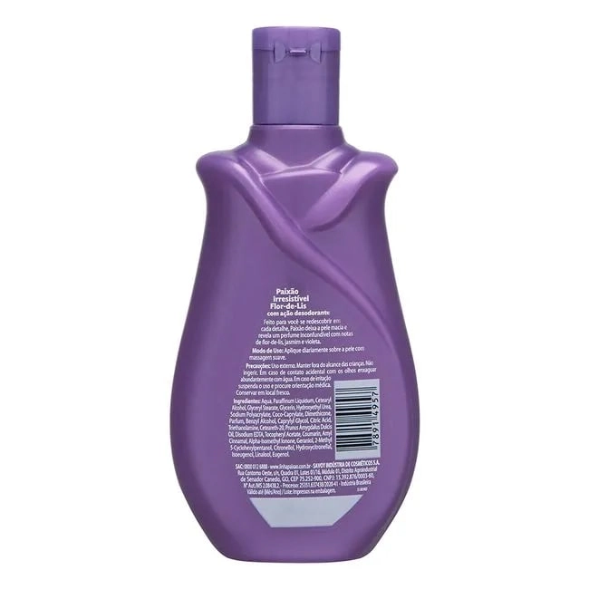 Loção Corporal Deo Hidratante Ultracremosa Irresistível Paixão Bisnaga 200ml