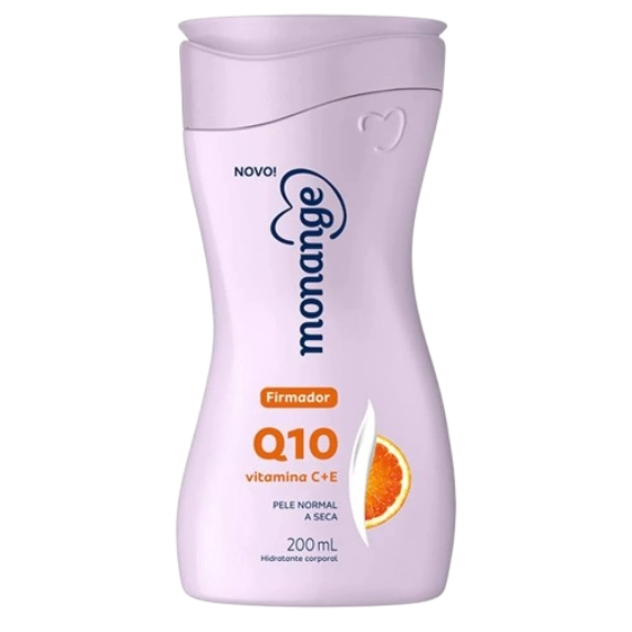 Hidratante Corporal Firmador Pele Normal A Seca Monange Q10 Frasco 200ml