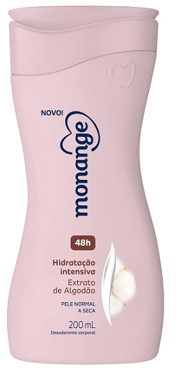 Desodorante Corporal Extrato De Algodão Monange Hidratação Intensiva Frasco 200ml