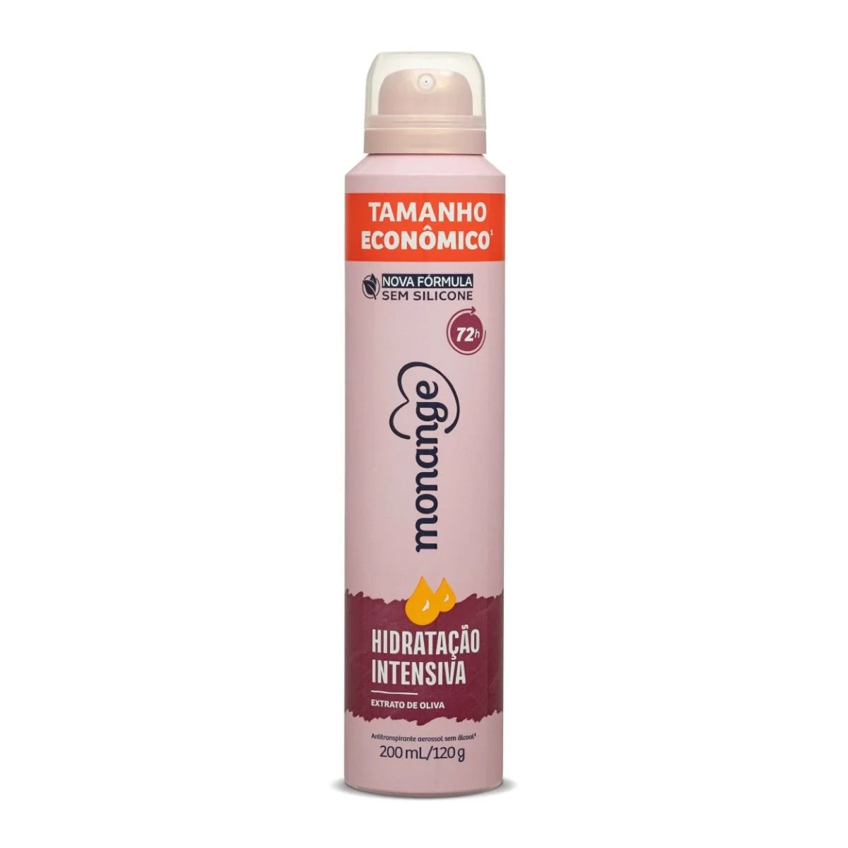 Antitranspirante Aerossol Hidratação Intensa Monange 200ml Spray Tamanho Econômico