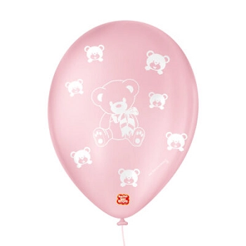 Balao Sao Roque 9 Ursinho Rosa Baby/br