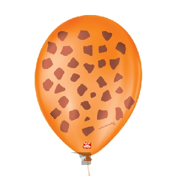 Balao Dec. 09 Girafa Laranja/marrom/amarelo C/25