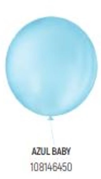 Balao Redondo 9 Azul Baby Sao Roque 50un