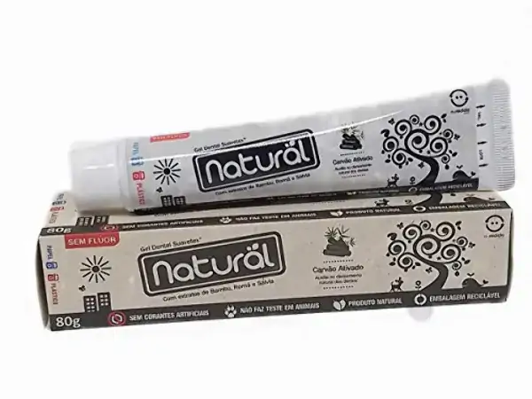 Creme Dental Natural Carvao Ativado 80g