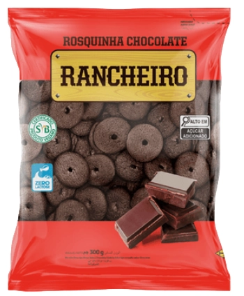 Biscoito Rosquinha Vegano Chocolate Rancheiro Pacote 300g