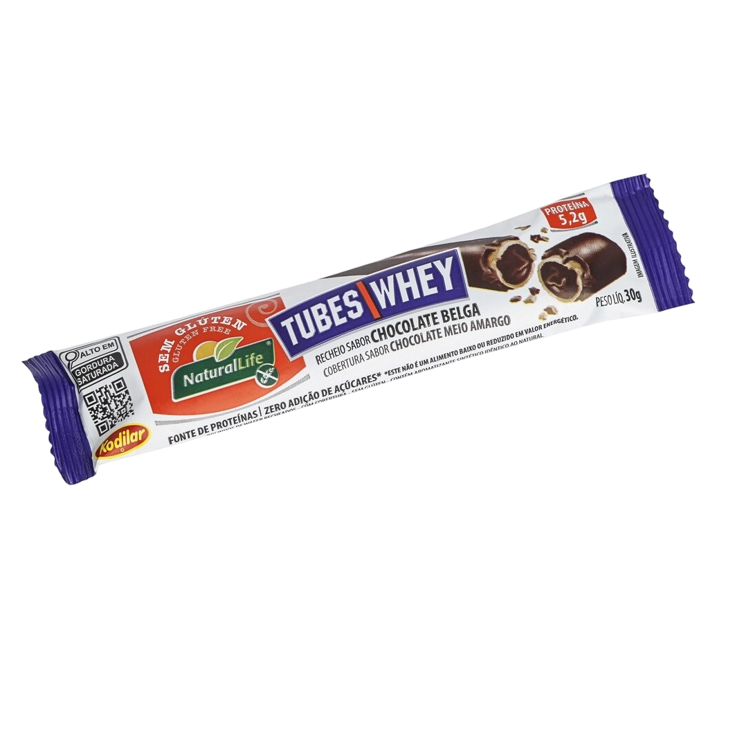Bisc Wafer Natural Life Tubes Whey Choc/coco Cob Choc Meio Amar 30g
