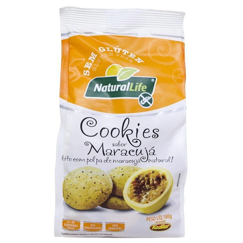 Cookies Natural Life S/ Gluten Maracuja 180g