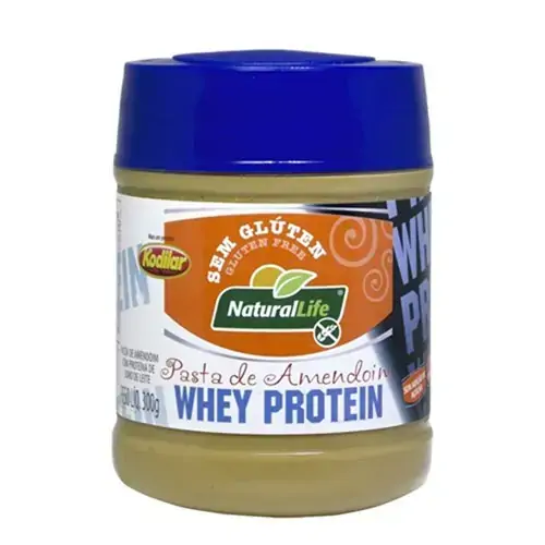 Pasta De Amendoim Com Whey Protein Pote Natural Life