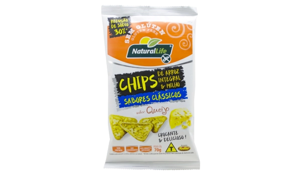 Chips De Arroz E Milho S/ Gluten Kodilar 70g Queijo