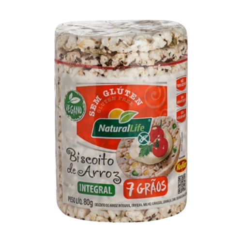 Bisc Arroz Natural Life 80g Grande 7 Graos